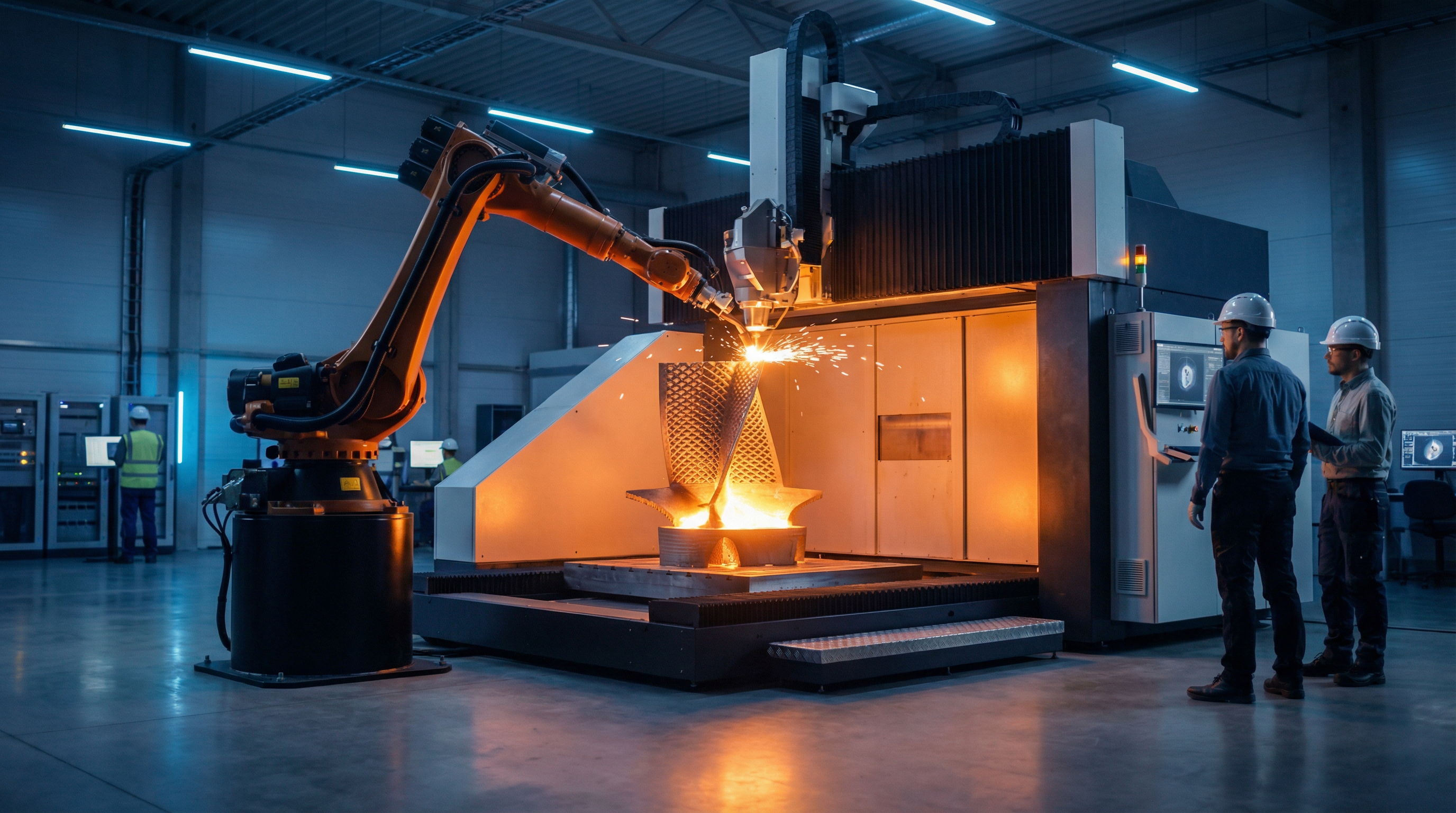 Advanced & Additive Manufacturing - aerospace and defense industry sector illustration